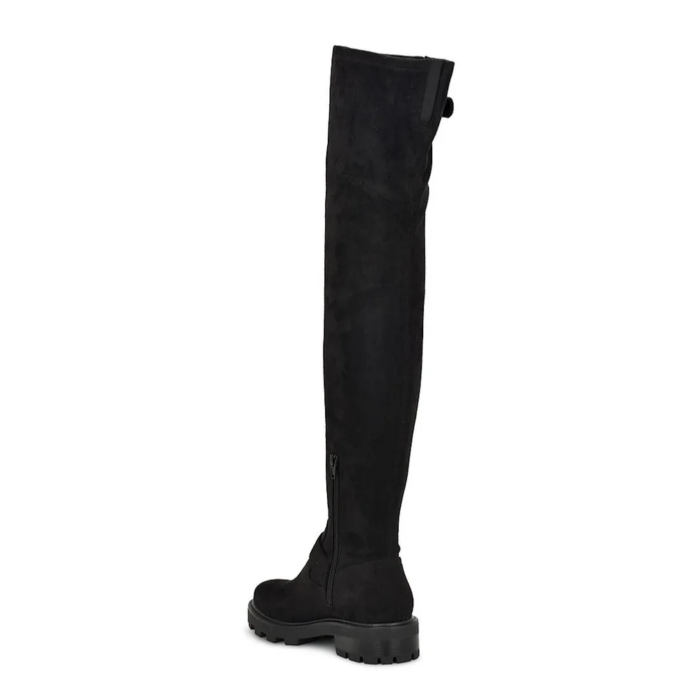 Black Over-the-Knee Womens Boots Size 6.5